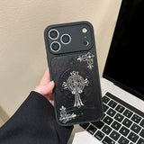 Gothic Cross Leather Phone Case