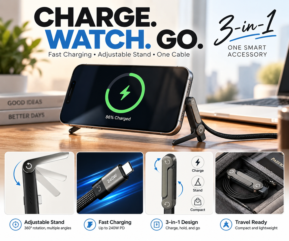 FoldStand Pro 3-in-1 Charging Stand