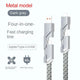 4-in-1 USB C Lightning Cable (2M): Fast Charging & Data Sync