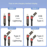 4-in-1 USB C Lightning Cable (2M): Fast Charging & Data Sync