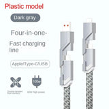 4-in-1 USB C Lightning Cable (2M): Fast Charging & Data Sync