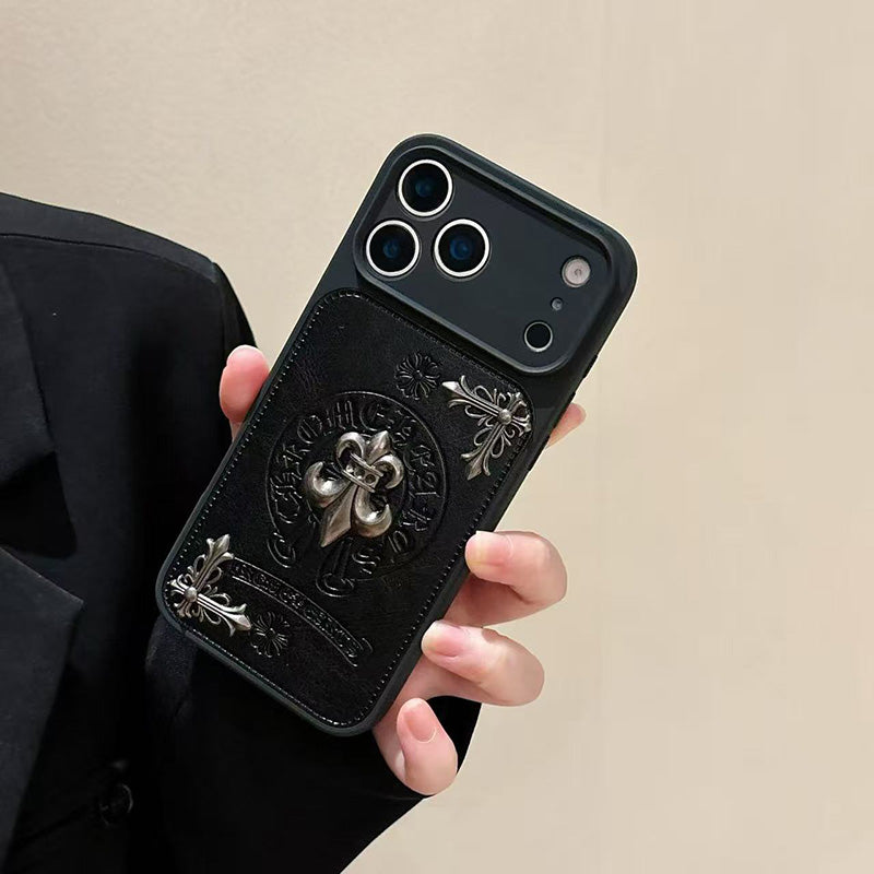 Gothic Cross Leather Phone Case