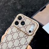 The Gold Edit - Luxury Monogram Leather iPhone Case