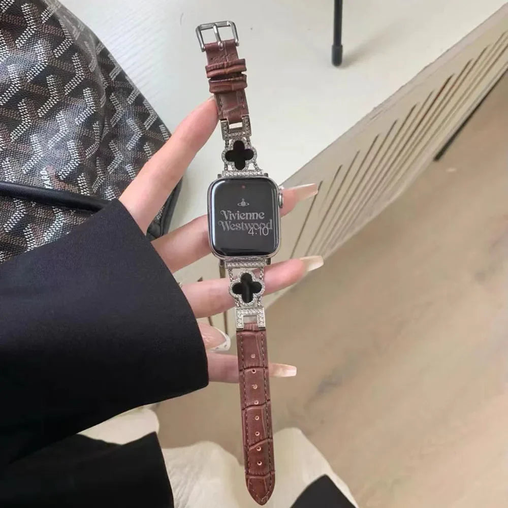 Metal Leather Strap for Apple Watch