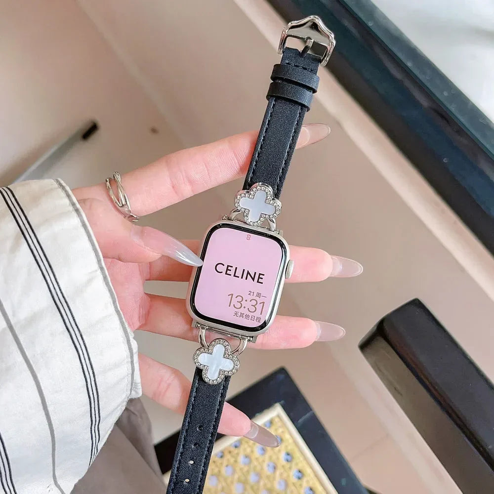 Metal Leather Strap for Apple Watch
