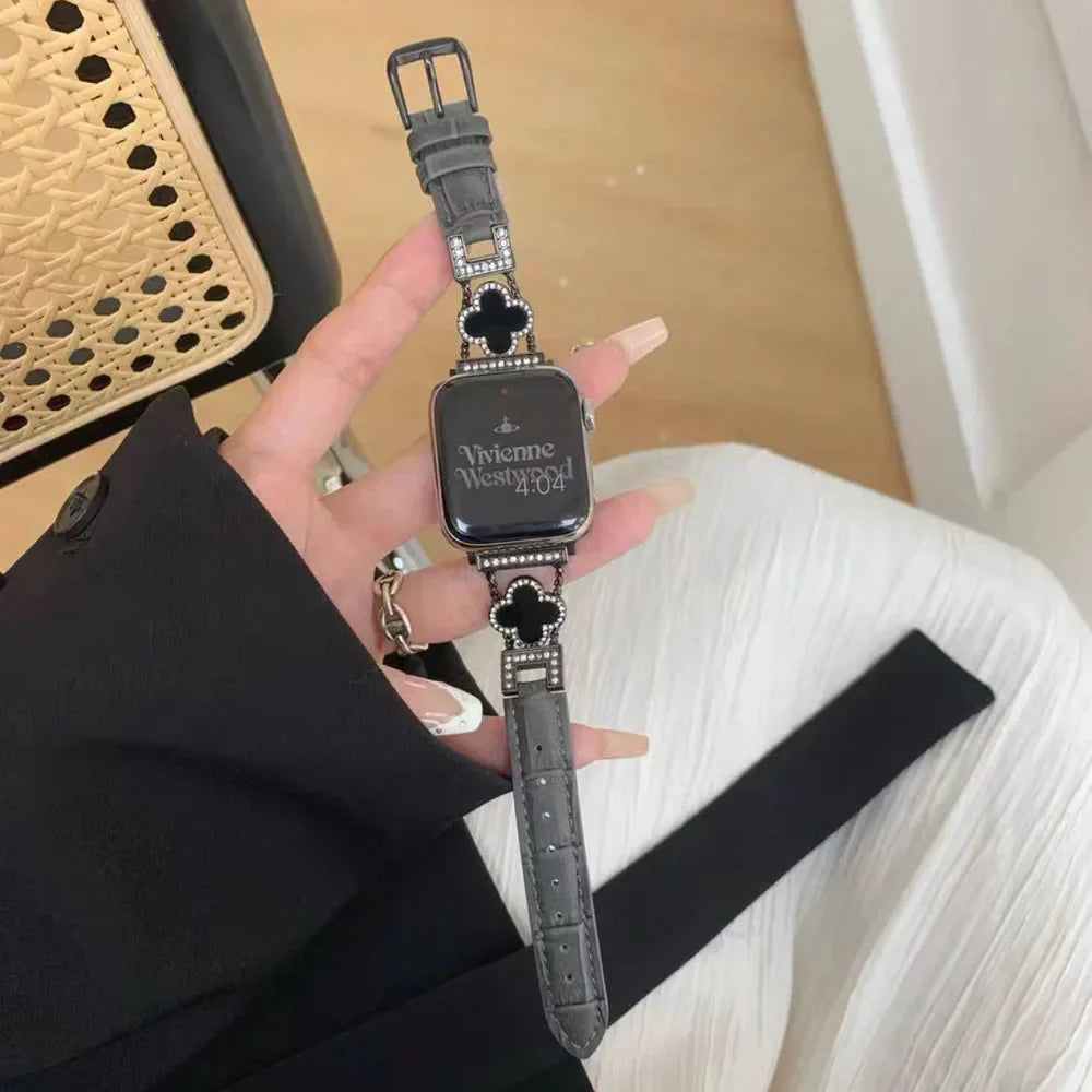 Metal Leather Strap for Apple Watch