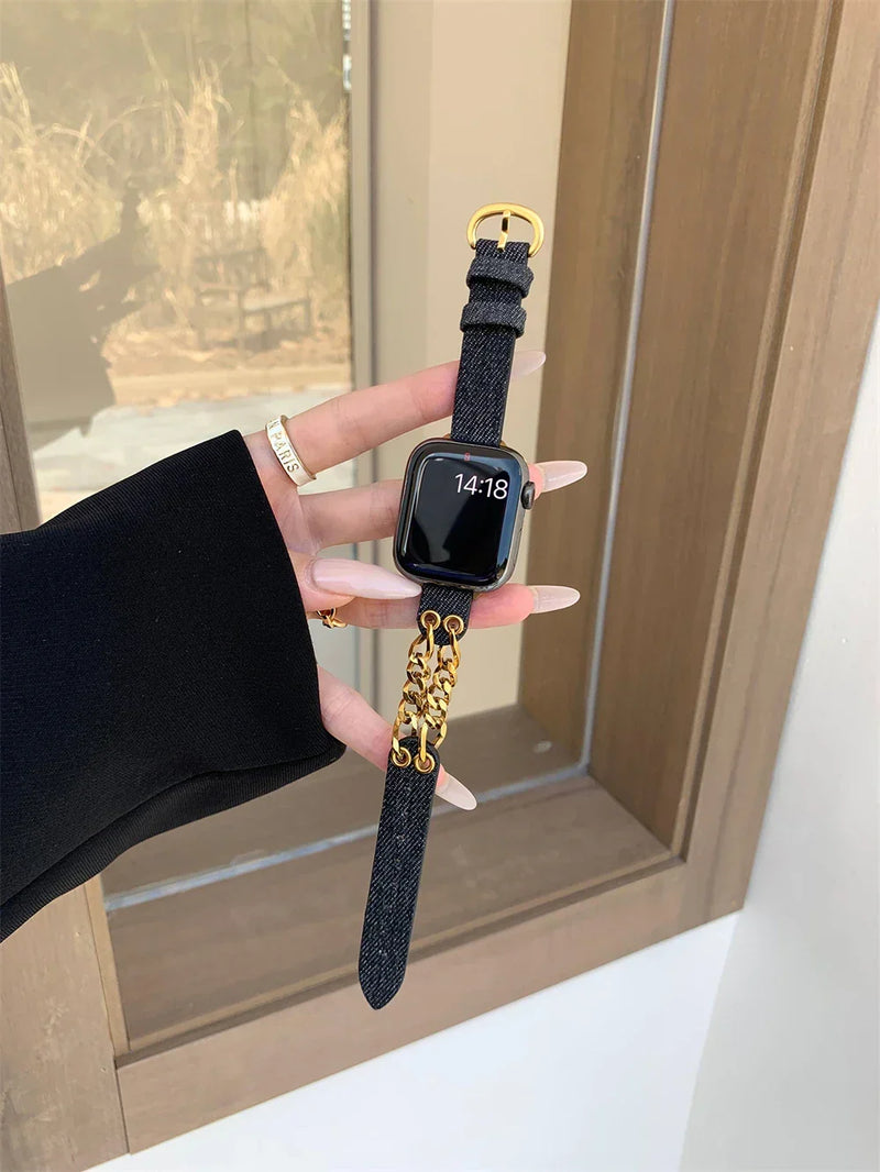 Slim Leather Strap For Apple Watch