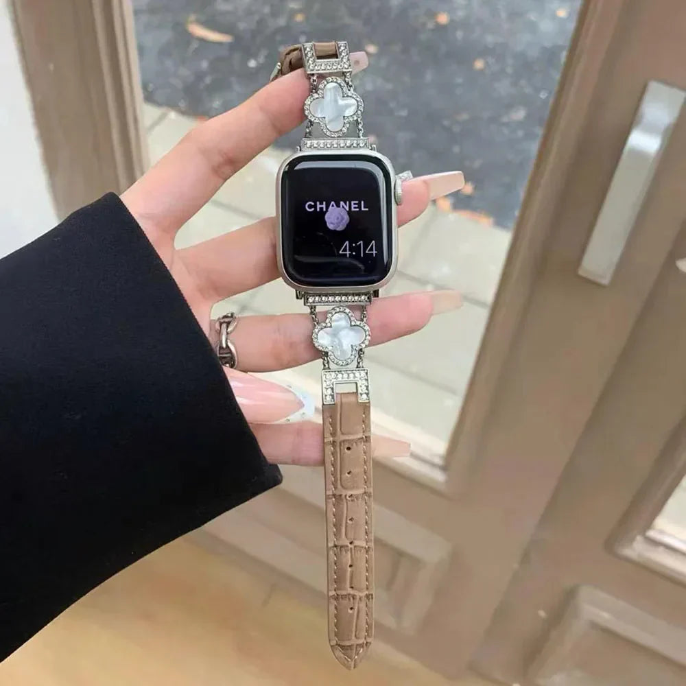 Metal Leather Strap for Apple Watch