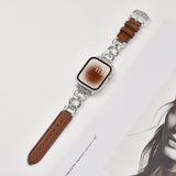 Metal Leather Strap For Apple Watch