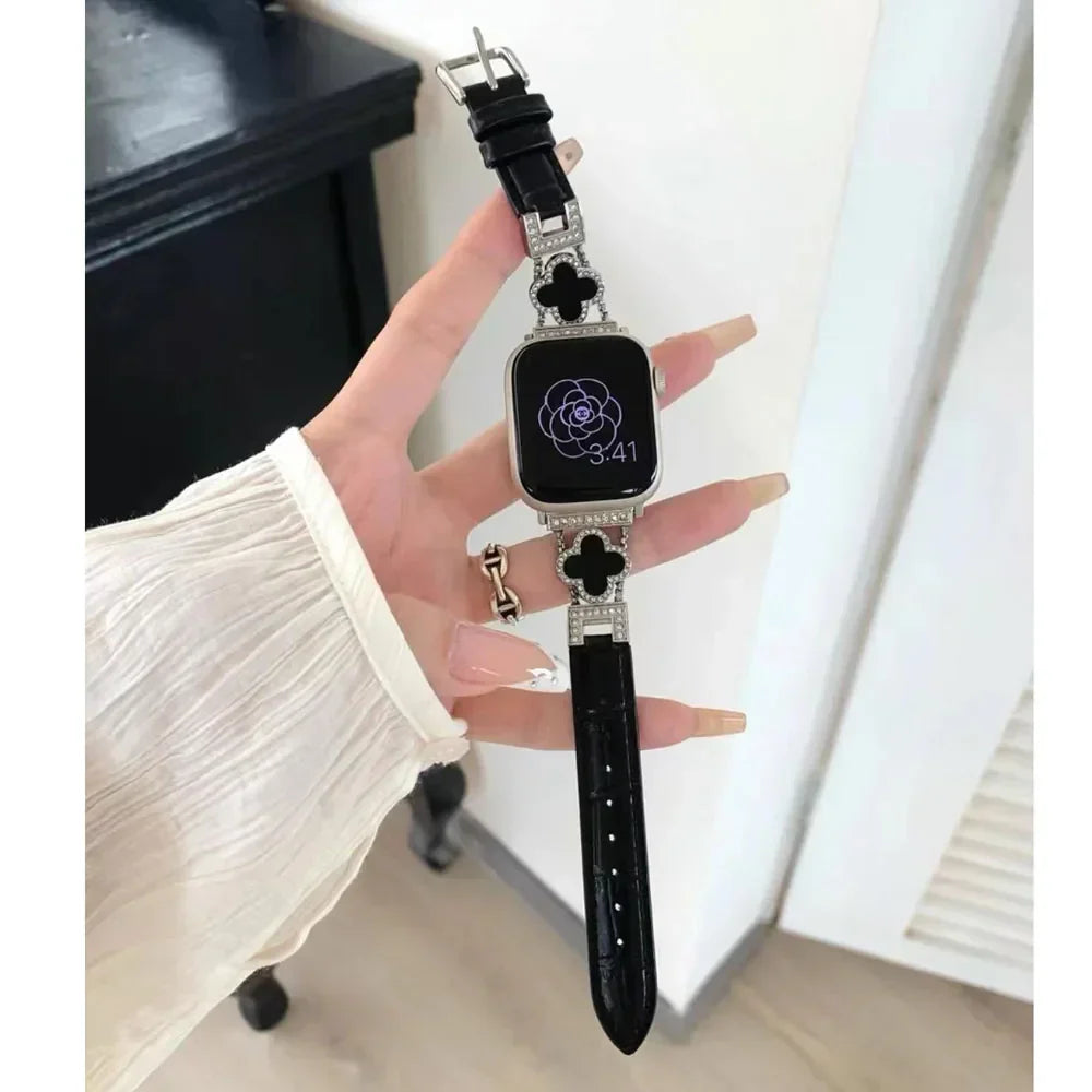 Metal Leather Strap for Apple Watch