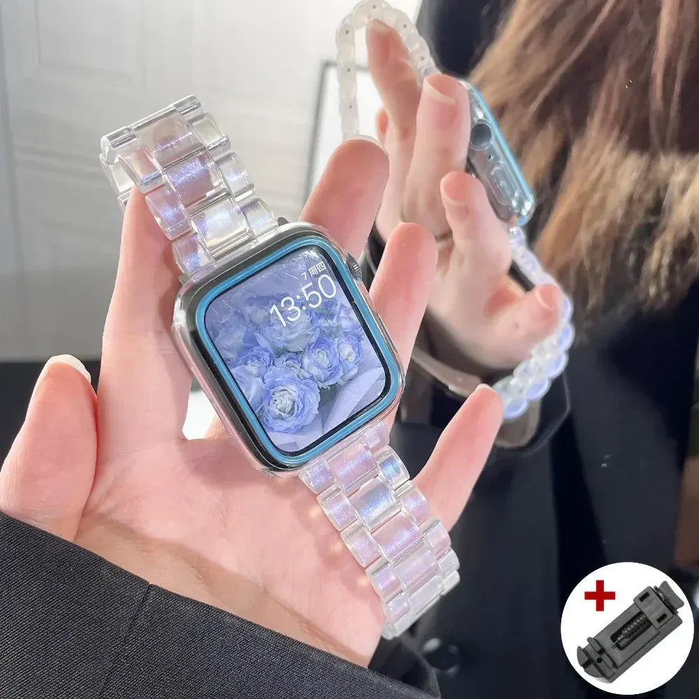 Resin Rainbow Strap for Apple Watch Series