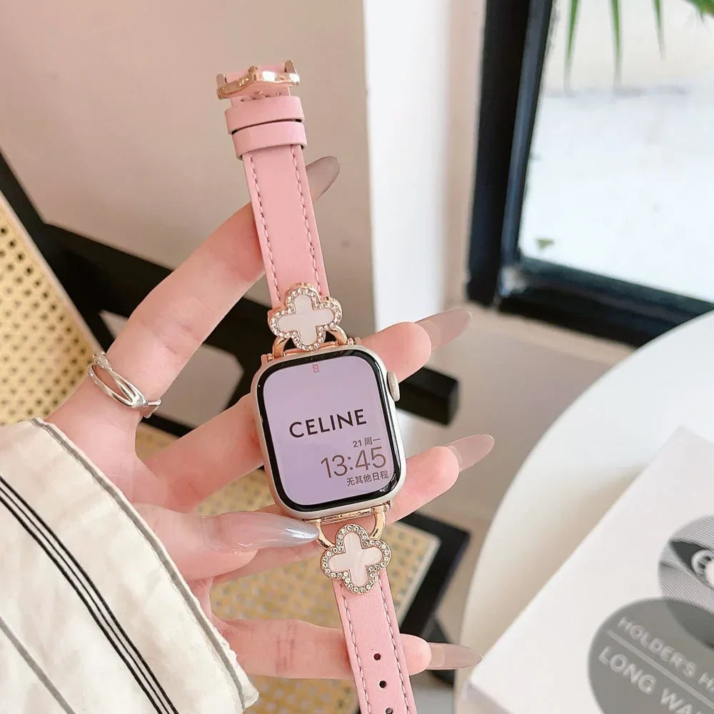 Metal Leather Strap for Apple Watch