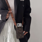The Bag Life — Brown Monogram iPhone Crossbody Case with Full Flip Wallet