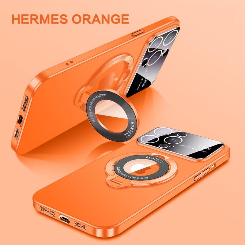 Large Window Folding Stand Holder Magsafe Case for iPhone