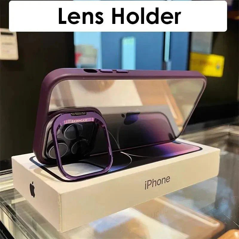 Metal Ring Lens Protector Phone Case for iPhone