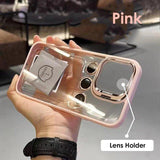 Metal Ring Lens Protector Phone Case for iPhone