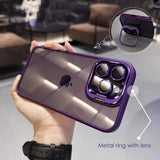 Metal Ring Lens Protector Phone Case for iPhone