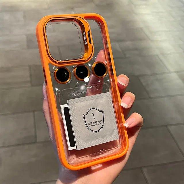 Metal Ring Lens Protector Phone Case for iPhone