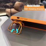 Metal Ring Lens Protector Phone Case for iPhone