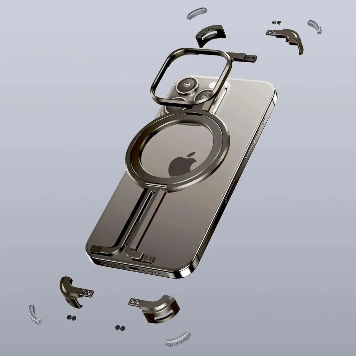 Natural Titanium Frameless Case for iPhone